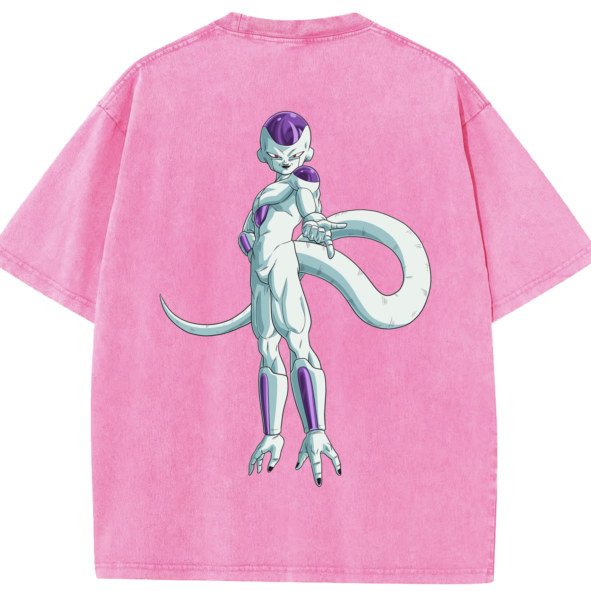 （画像用） ドラゴンボール フリーザ DRAGON BALL Frieza 綿100% ヴィンテージ風 半袖Tシャツ（背面プリント）